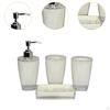 4 Piece Soap Dispenser, Toothbrush Holder, Apartment Essentials, Premium Modern Bathroom Accessory