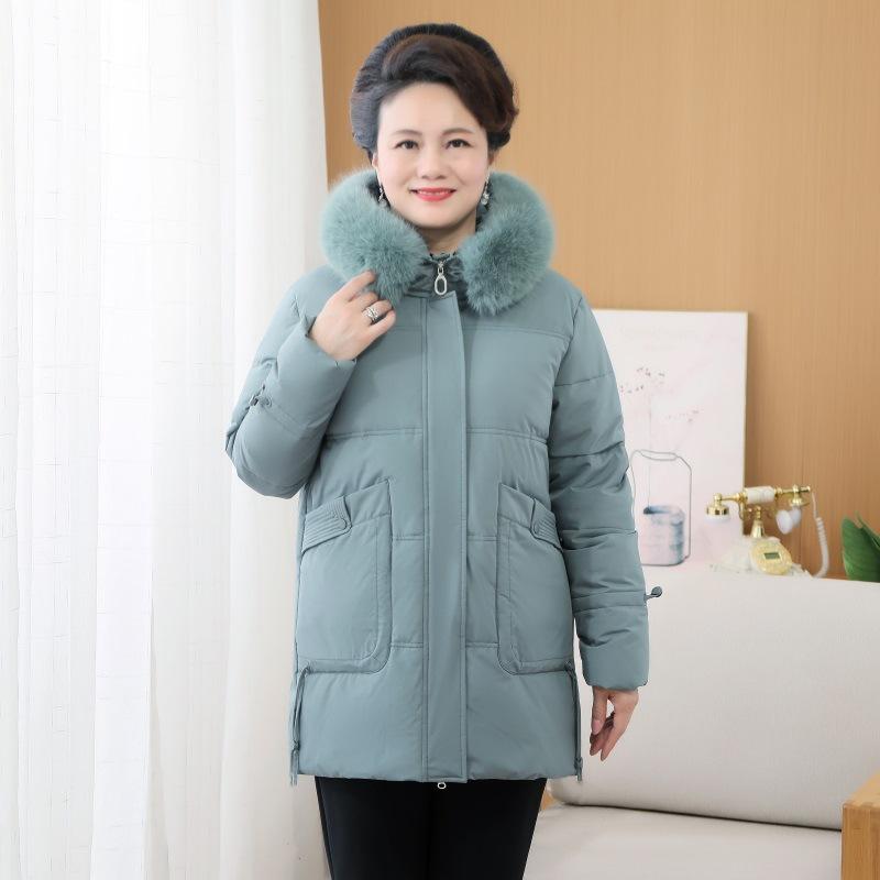 New Large Size Middle-aged Mother Winter Down Jacket Women's Winter Elderly Thickened Cotton Coat