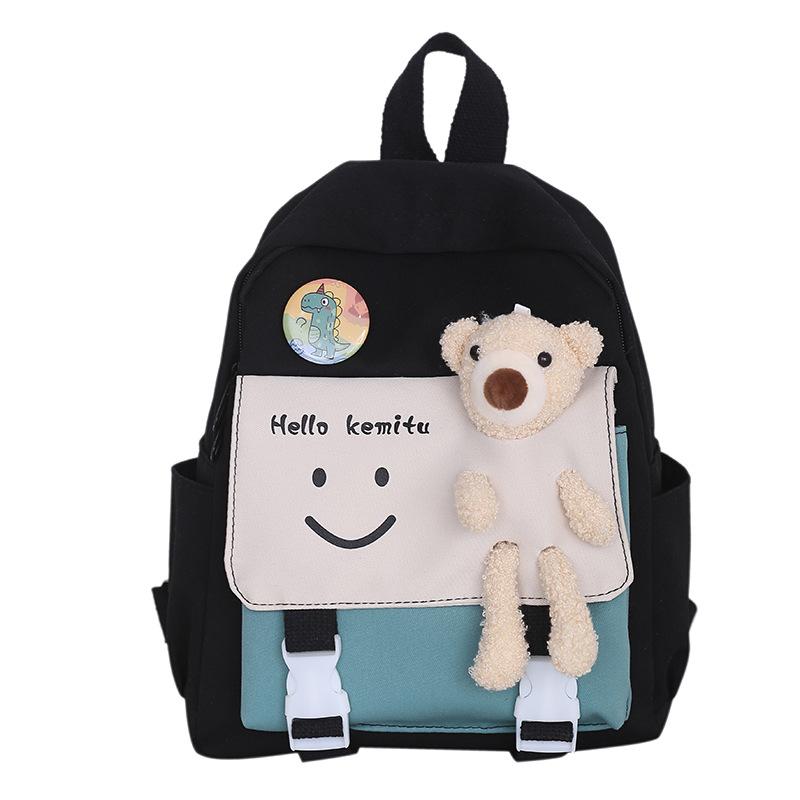 Children Stylish Small Backpack Plush Bear Cute Personality Children Kindergarten Schoolbag