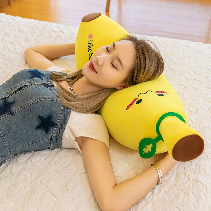 Fruit Plush Toy Super Soft Banana Throw Pillow Girl Sleeping Holding Doll Doll Pressing Bed Rag Doll Birthday Gift