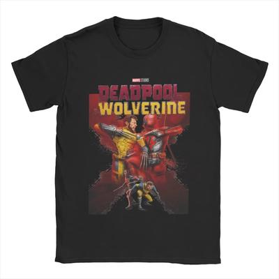 Echtes Deadpool & Wolverine T-Shirt Herren- und Damen-Baumwoll-Fashion-T-Shirt Kurzarm-Bekleidung Sommerjacke