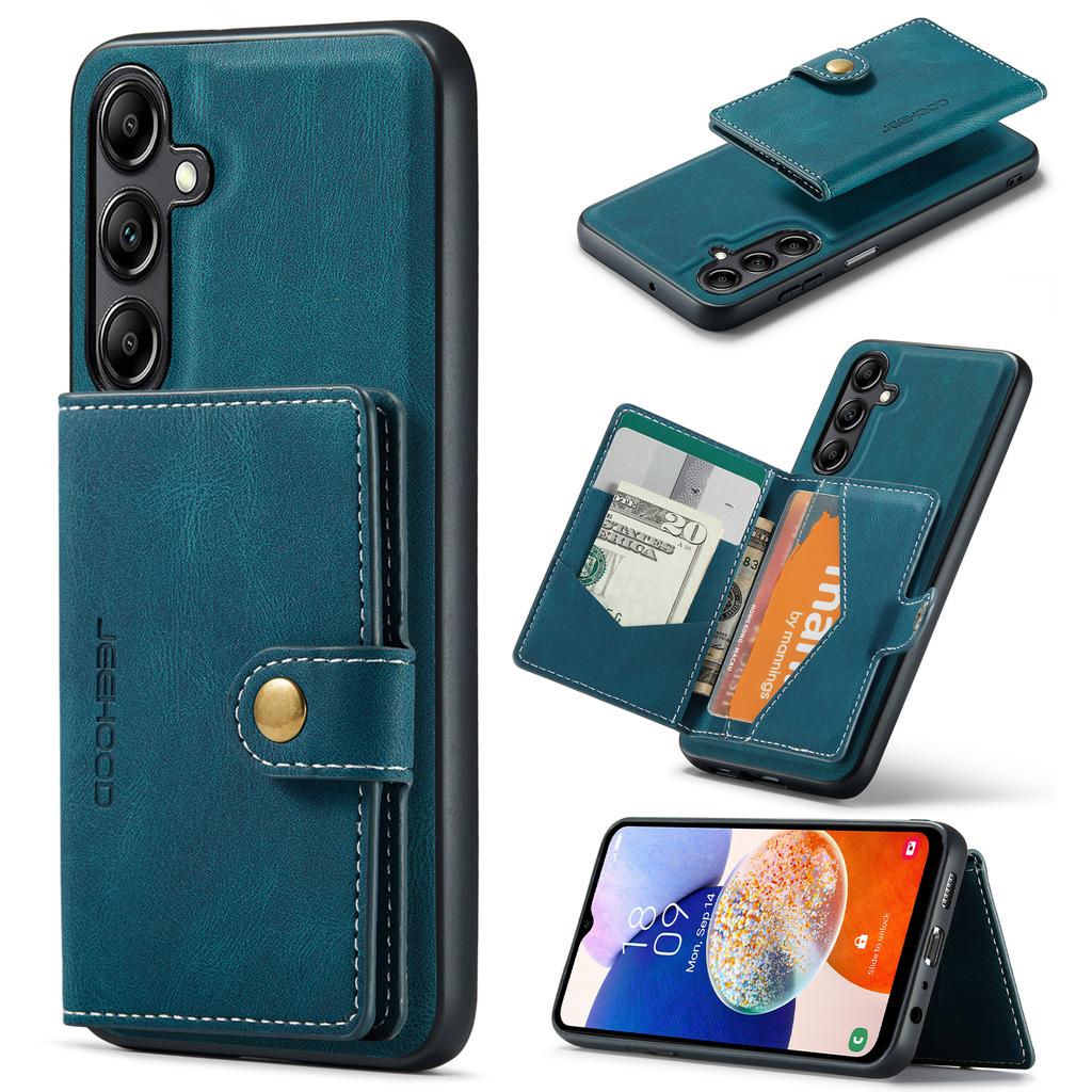 For Samsung Galaxy A14 4G/5G Case Leather+TPU Kickstand Phone Cover 2 in 1 Detachable