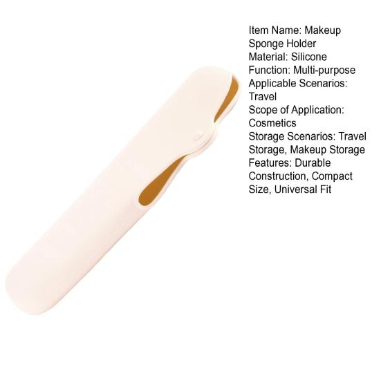 Makeup Sponge Holder Compact Organizer with Air Circulation Sponge Non-Slip Bottom Size Silicone Box Quick Drying