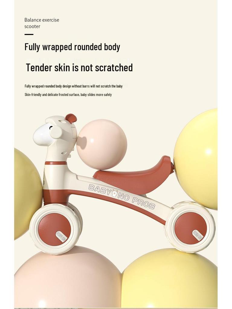 Four-Wheel Alpaca Balance Baby Scooter for Ages 1-3