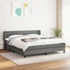 3126422 vidaXL Divan Bed with Mattress Dark Grey 180x200cm Fabric