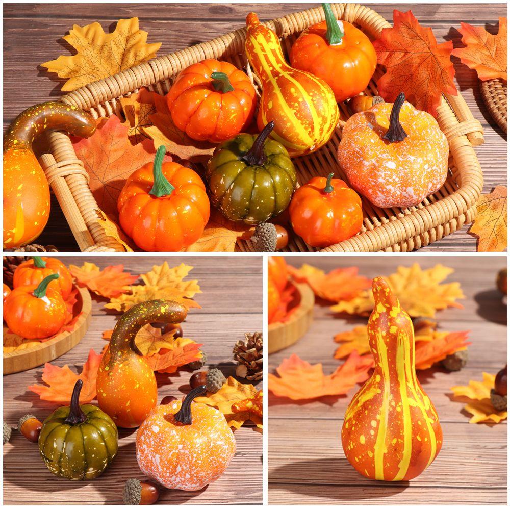 Faux Decoration Lifelike DIY Craft Simulation Props Halloween Artificial Pumpkin Fake Vegetable