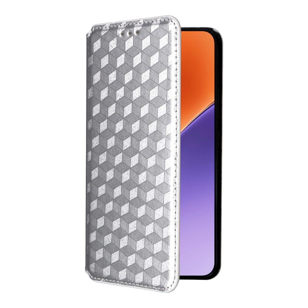 For Xiaomi 15 Wallet Case Rhombus Imprinted Leather Phone Cover