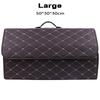 Car Storage Box Large Capacity Car Trunk Organiser Bag Auto Tools Stowing Tidying Leather Folding For Emergency Storage Box