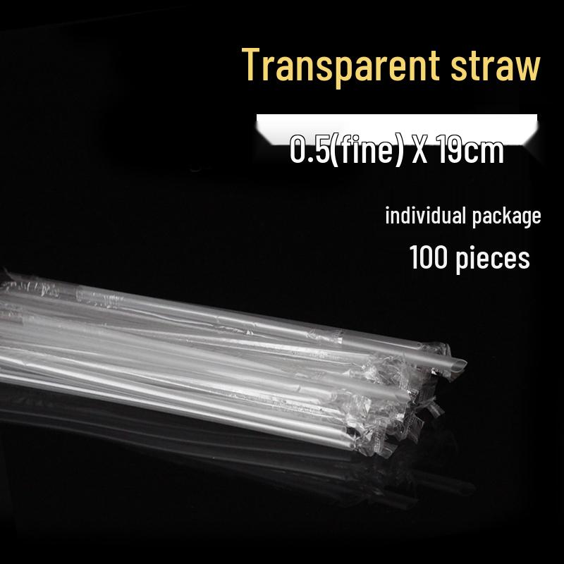 Disposable Thick/Thin Straws for Soy Milk, Coffee, Bubble Tea, and Fruit Juice