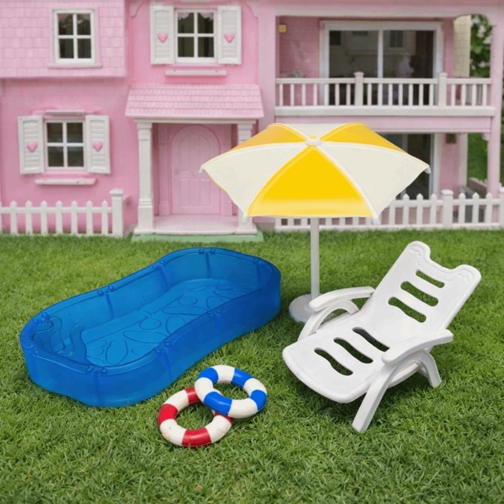 Multicolor Doll Swimming Pool Plastic Doll House Accessories Creative Dollhouse Pool Scene Toy