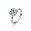 Couple Matching Rings Moissanite Square Luxury Jewelry Valentines Day
