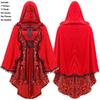 Elegant Gothic Red Riding Hood Cape Costume With Lace Up Details For Women And Girls