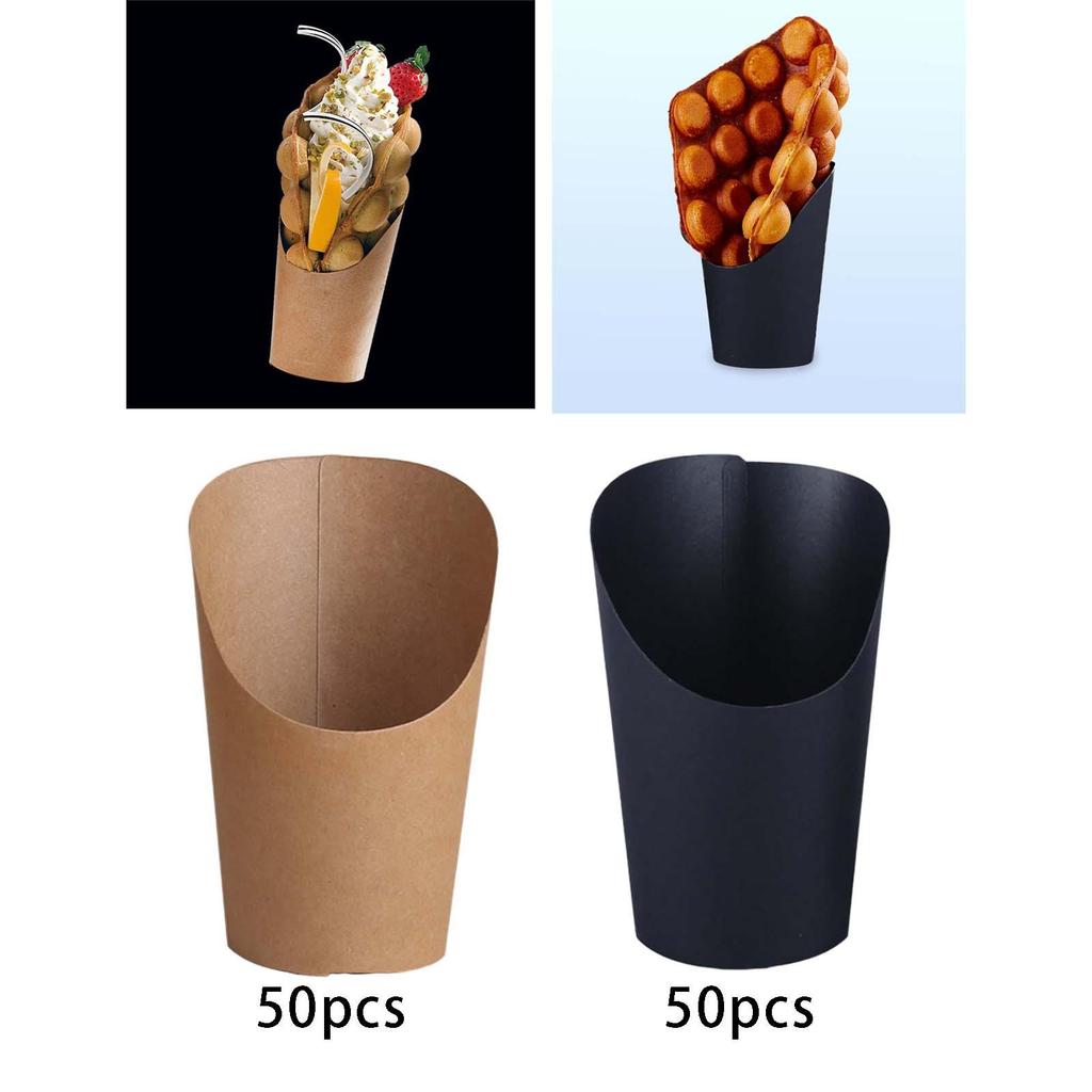 Pommes Party Backzubehör Schräge Pommesbecher Eierwaffel für Hochzeit