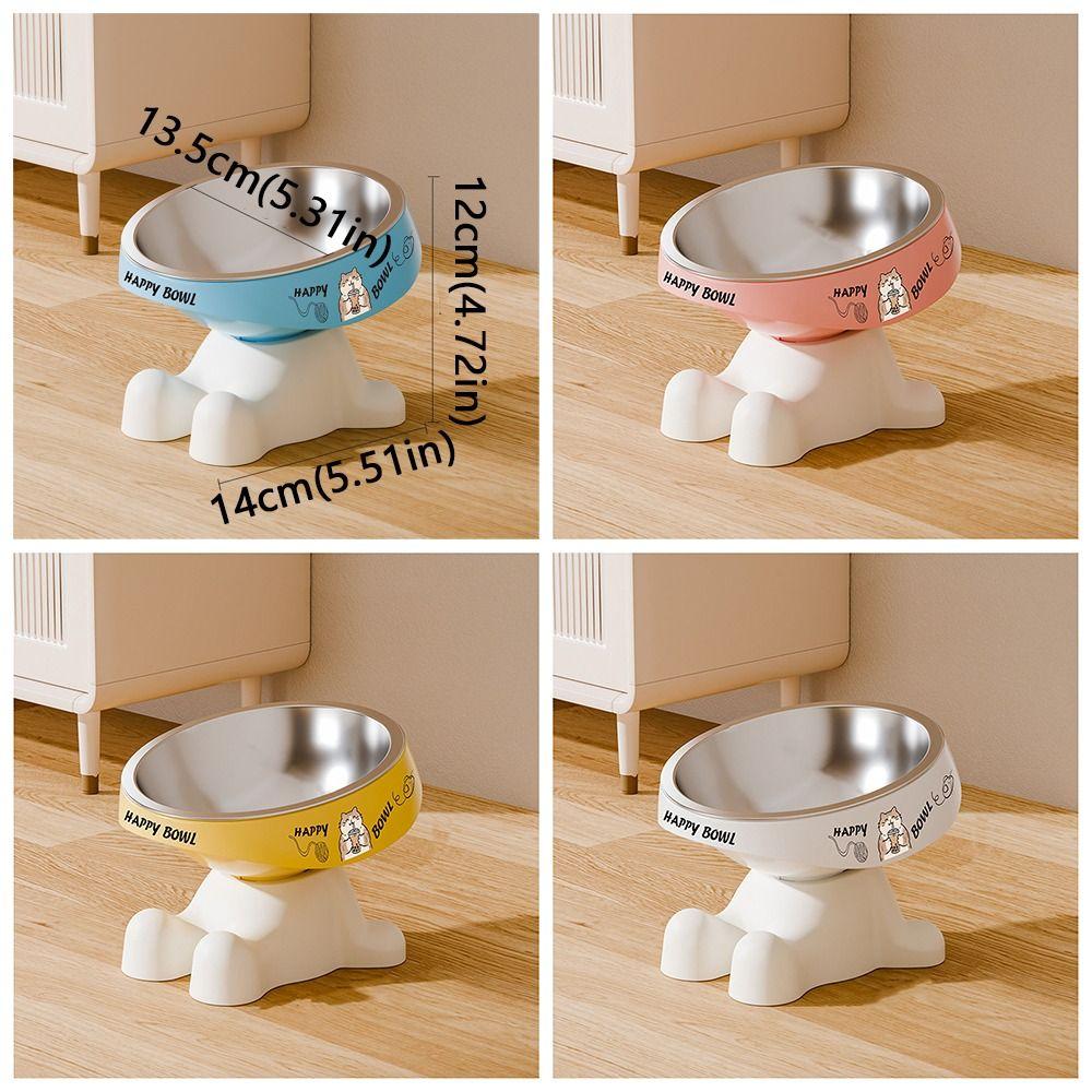 Non-Slip Base Stainless Steel Cat Bowl Detachable Cat Food Water Bowl Home Pet Care