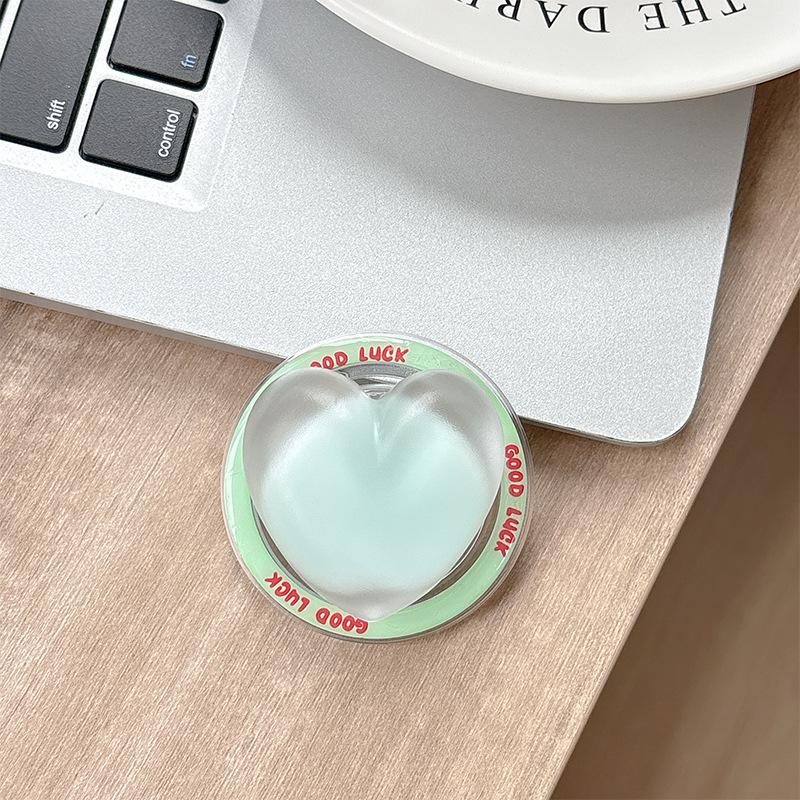 Transparent Love Sandwich Solid Color Mobile Phone Airbag Bracket Magnetic Suction Wind Lazy Portable Desktop Support Frame