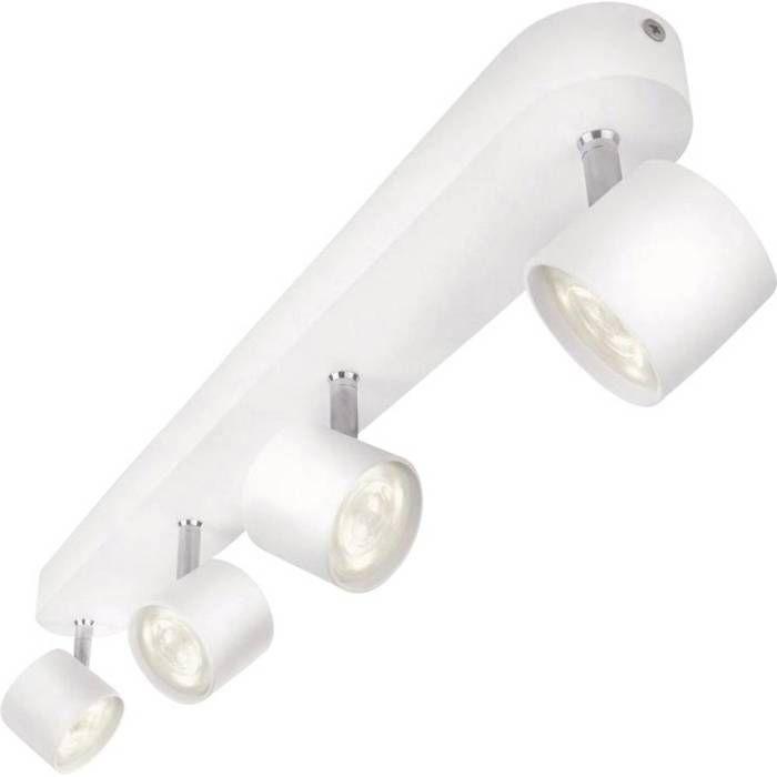 Luminaire spot LED - Philips - Star - 4 spots orientables - Aluminium - Blanc