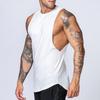 Men Summer Casual Vest O-Neck Sleeveless Letter Decoration Tank Tops Solid Color Fitness Tops with Wide Shoulder Straps Streetwear