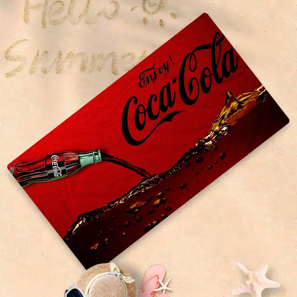 C-Coca Logo C-Cola Mikrofaser Bedrucktes Strandtuch Bergsteigen Yoga Strand Schwimmen Laufen Saugfähiges Weiches Handtuch