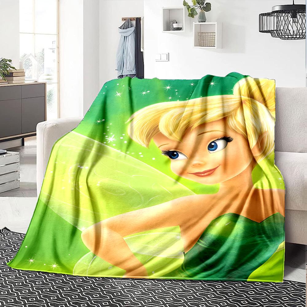1pc T-Tinkerbell1 Blanket, Gift, for Men and Women, Soft Blanket, Good for Sofa Bed Couch Travel, Lightweight Flannel Blanket