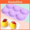 Mångsidig 3d 6-håls Halvklot Silikonform För Perfekt Formade Choklad- Och Kakgodis
