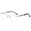 Men's Half-frame Business Reading Glasses Anti-blue Light Anti-fatigue Metal Frame Presbyopia Glasses +1.0 To +4.0