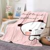 Schattige Bubu en Dudu Serie Deken Cartoon Print Kinderen Warm Flanel Zacht Comfortabel Huis Reizen Deken Bed Deken Verjaardagscadeau