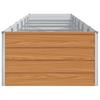 Raised Bed Light Brown 480 X 80 X 45 Cm Galvanized Steel