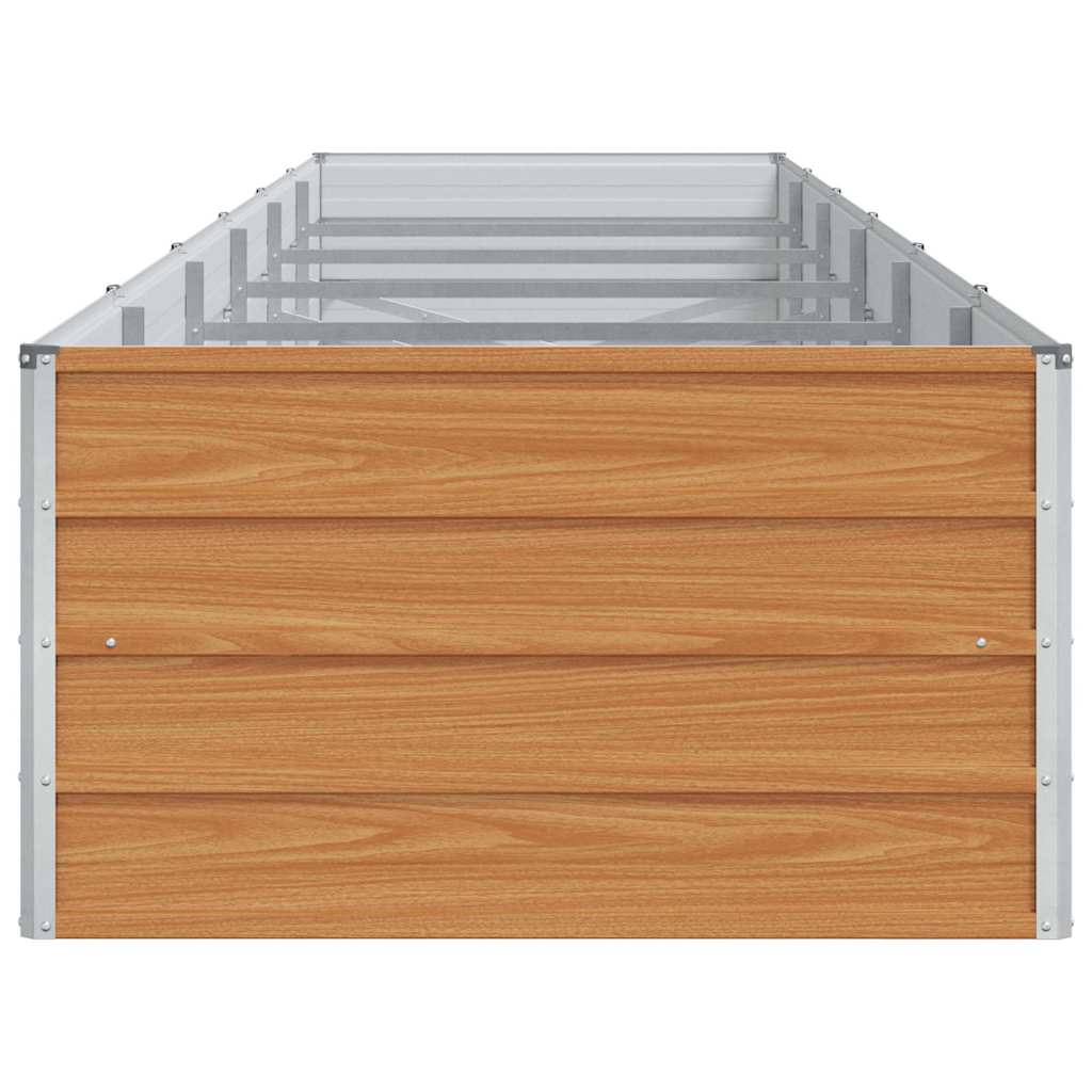 Raised Bed Light Brown 480 X 80 X 45 Cm Galvanized Steel
