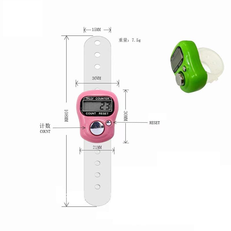Fingerzähler Kompass LED Elektronischer Handzähler Klickzähler Ring