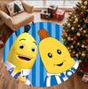 Bananas in Pyjamas Muster Runder Teppich, Innen-/Außenmatte, für Picknick, Spielzimmer, Schlafzimmer, Büro, Wohnzimmer, Heimdeko Teppich, Geburtstagsgeschenk