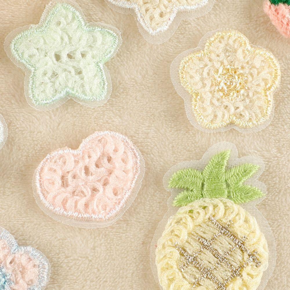 Remendos de roupas em formato especial Coração Morango Remendo de tecido bordado Aplique de vestuário faça você mesmo