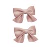 Solid Color Ribbon Bowknot Hair Clips for Baby Girls Handmade Kids Bows Hairpin Barrettes Hair Accessories