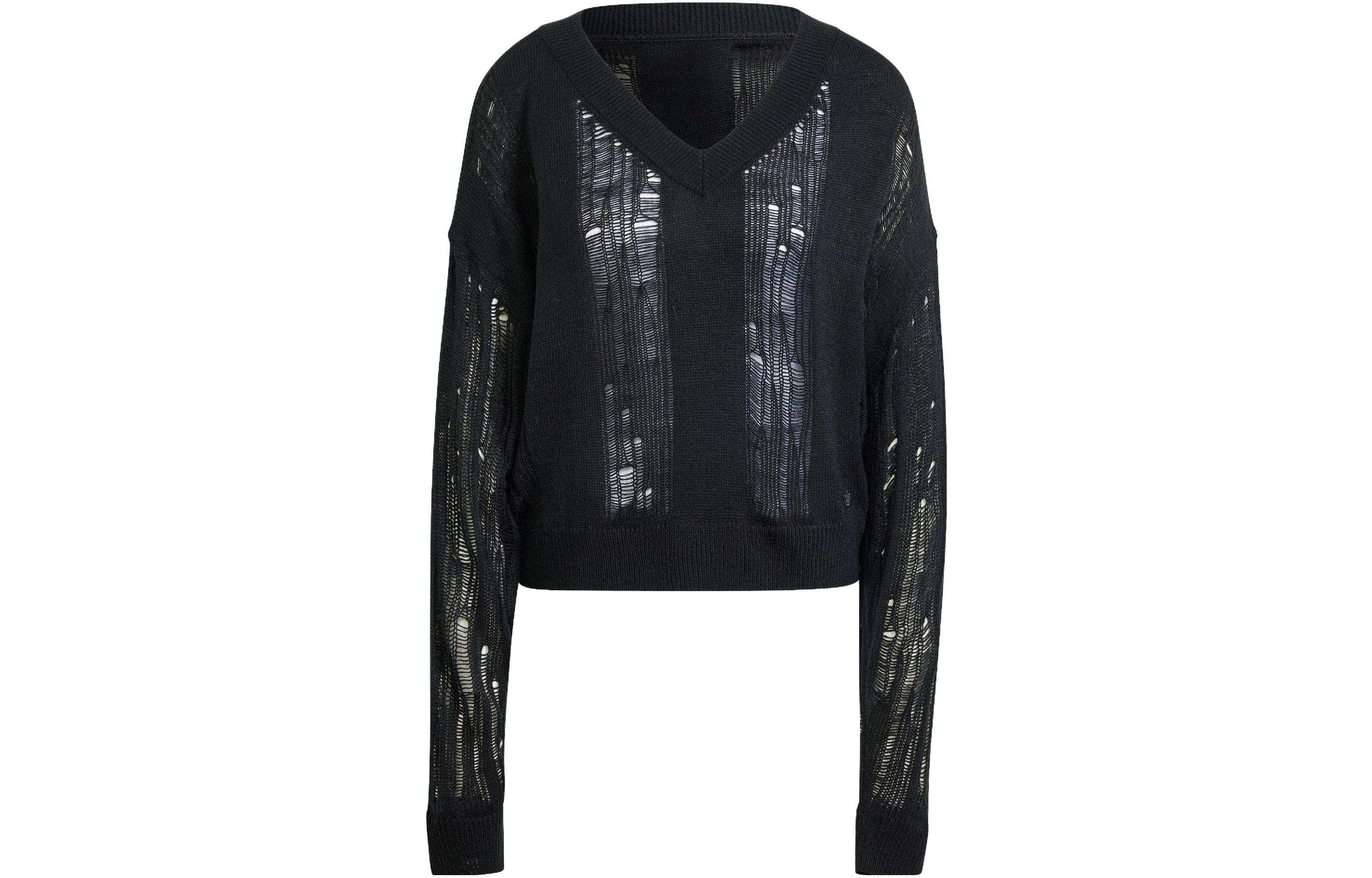 Adidas Originals DISTRESSED CREW SWEATSHIRT Sweater Women s Black IW0261 XL