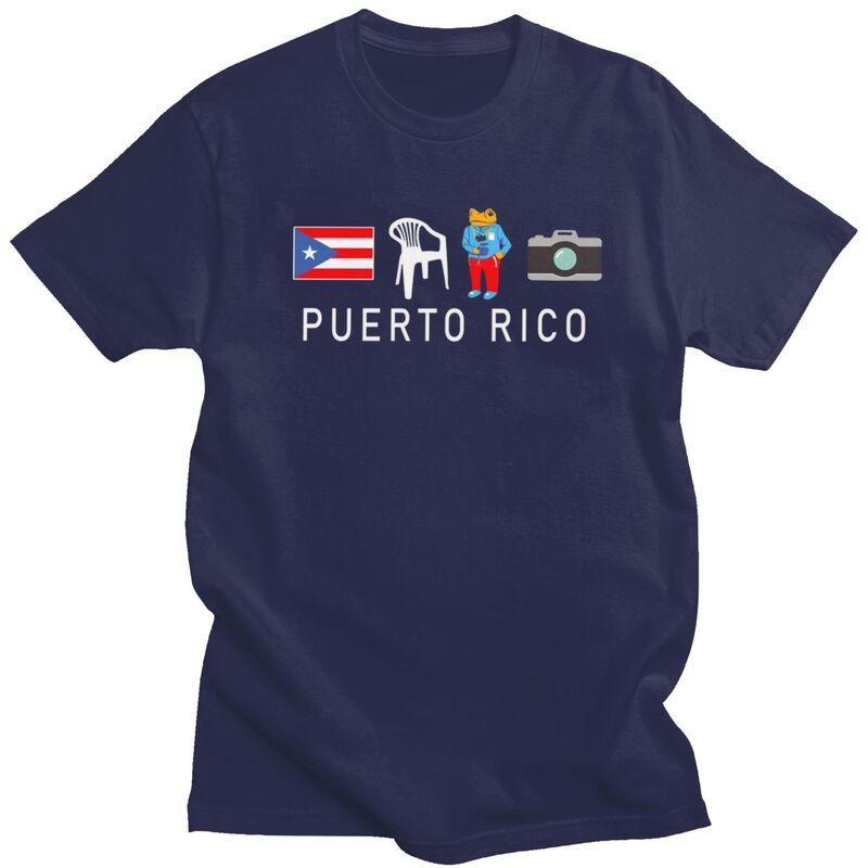 Custom Puerto Rico Taino Coqui Boricua Flag T Shirts for Men Pure Cotton Tees Tshirt ShortSleeve Fashion Tshirt