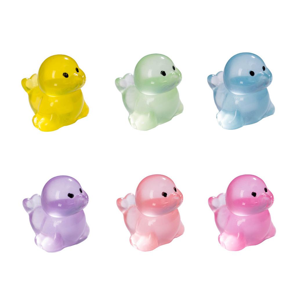 10Pcs/lot Mini Luminous Sea Lion Animal Miniatures Mini Figurine Glow in the Dark Fairy Garden Decoration Moss Terrarium Micro Landscape