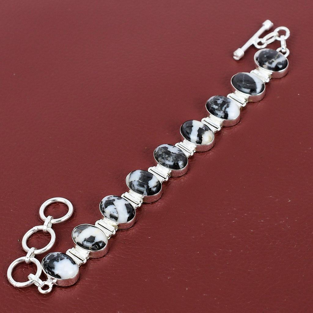 White Buffalo Turquoise Bracelet Natural Gemstone Bracelet 925 Sterling Silver Bracelet Adjustable Chain Bracelet Handmade Elegant Bracelet