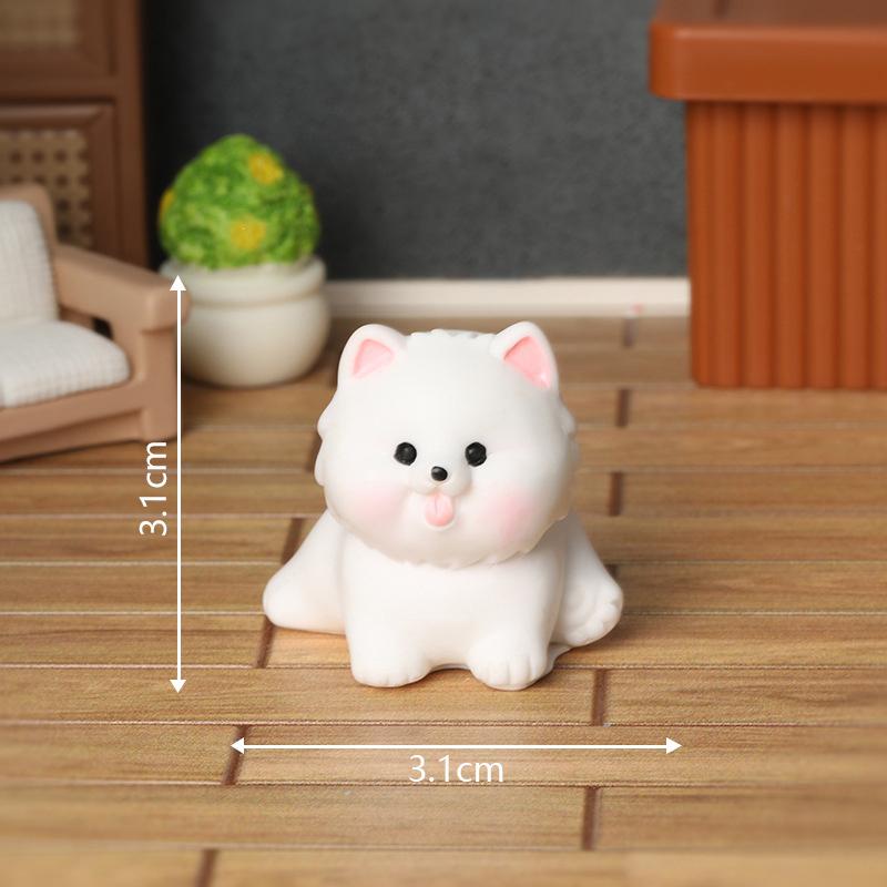Cute Dog Figurines Miniatures Cartoon Animal Micro Landscape Ornaments For Home Room Desk Accessories