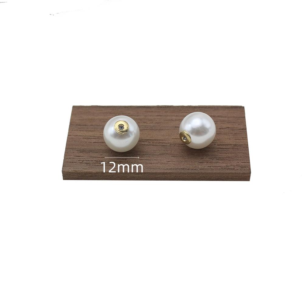 

1Pair Imitation Pearl Earring Backs for Stud Classic Golden Metal Plug Settings Base Ear Studs Stoppers DIY Zircon Making