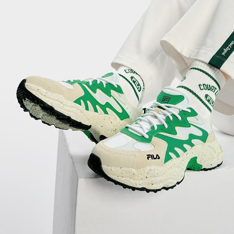 FILA Fern Comfortable Lightweight Sports Casual Low-Top Dad Shoes Women sneaker White F12W331101FWK