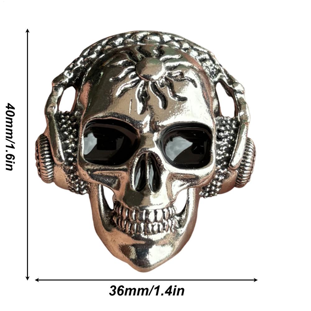 Skull Air Freshener Car Halloween Air Vent Ornament Halloween Skull With Headphones Auto Perfume Diffuser With Vent Clip