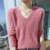Maglione in cashmere da donna Qinghe cashmere 30% cashmere 30% visone 30% lana 10% nylon Maglione in cashmere spesso da donna autunno e inverno morbido e caldo