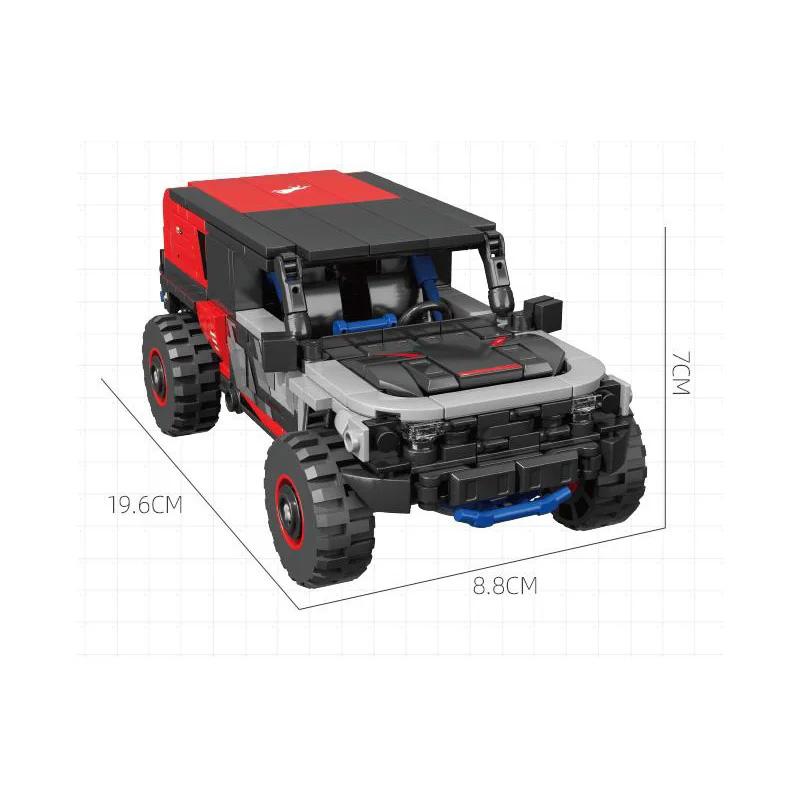 438PCS Off Road Rally Car Building Blocks City SUV Racing Vehicle Model Bricks Educational DIY Toys for Kids Birthday Gifts