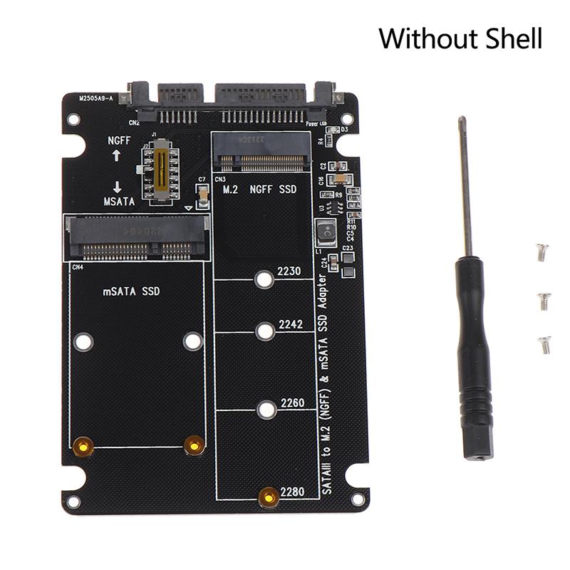

1pc NGFF To SATA 3 External HDD Enclosure MSATA SSD Adapter M.2 Protocol Hard Disk Board