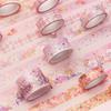 YUBBAEX Masking Tape Mysterious Foil Super Cute Perfect for Gift DIY and Notebook Decoration 9-Volume - Space, Wide, Silver/Gold Stamped, Style, Thin,