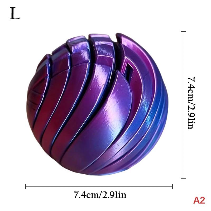 Slime Ball Fidget Toy 3D Printed Twistsphere Desktop Decoration Fidget Gear Liquid Flow Ball For Rotating Design Anxiety Relief