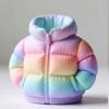 3D Printed Puffer Jacket Pen Holder Gradient Color Abstract Desktop Organizer For Students Home Office Classroom Novelty Gift