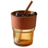 He Yu Xi Bamboo Style Glass Tumbler with Straw