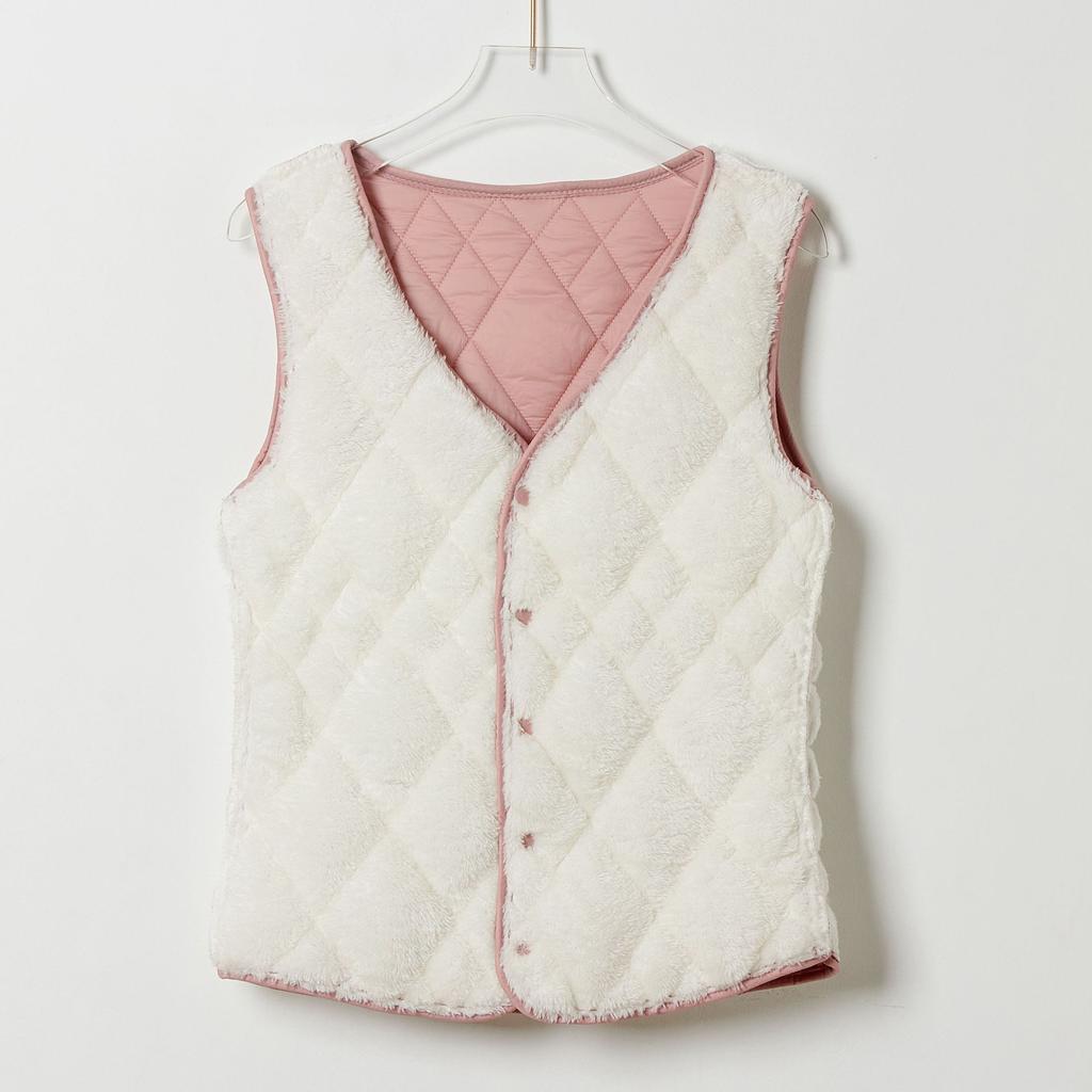 Girlfriends' Wear Women's Fall and Winter Short Section of Padded Thickened Home Comfort Warm Vest Lining Undershirt Fashionable and Warm