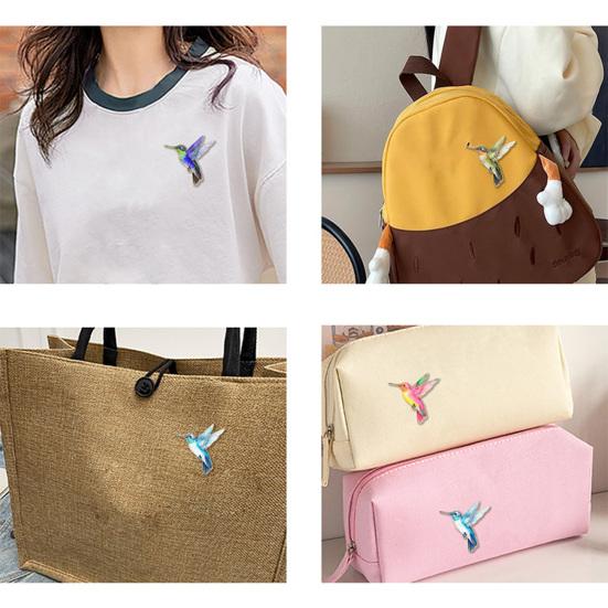 Hummingbird Badge Hard Enamel Rubber Backing Pin Jackets Backpacks Hats Lapel Brooch Nature