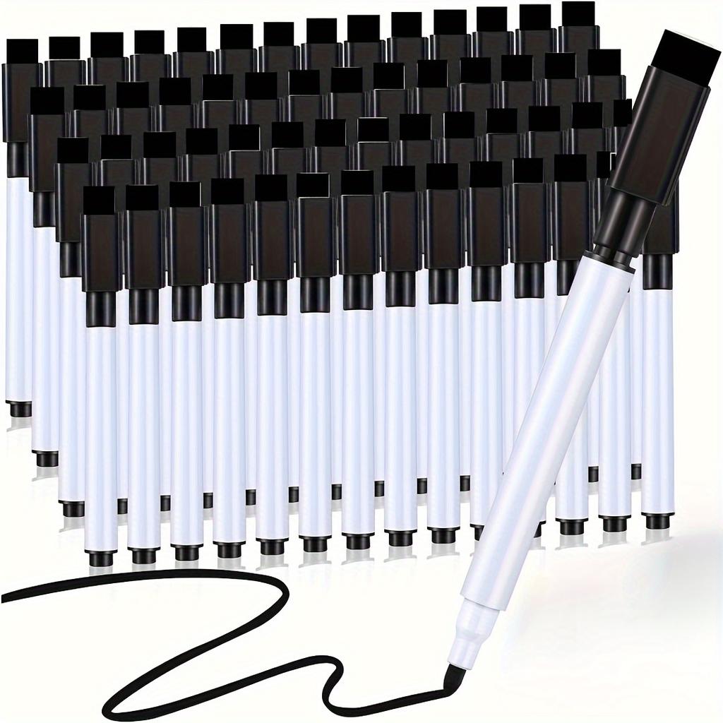 12pcs Easy-to-Wipe Water-Based Erasable Pens, Black Cap, Fade-Resistant, Quick-Drying, Smooth Art Drawing Pens,Classroom, etc.